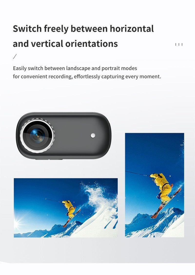 T8 4K HD Thumb-Sized Portable Action Camera, Wide Angle Lens, Built-in Preview Screen, Extra-Long Battery Life for Outdoor Hiking & Travel Vlogging