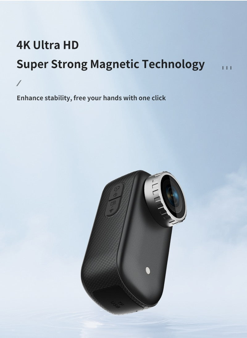 T8 4K HD Thumb-Sized Portable Action Camera, Wide Angle Lens, Built-in Preview Screen, Extra-Long Battery Life for Outdoor Hiking & Travel Vlogging