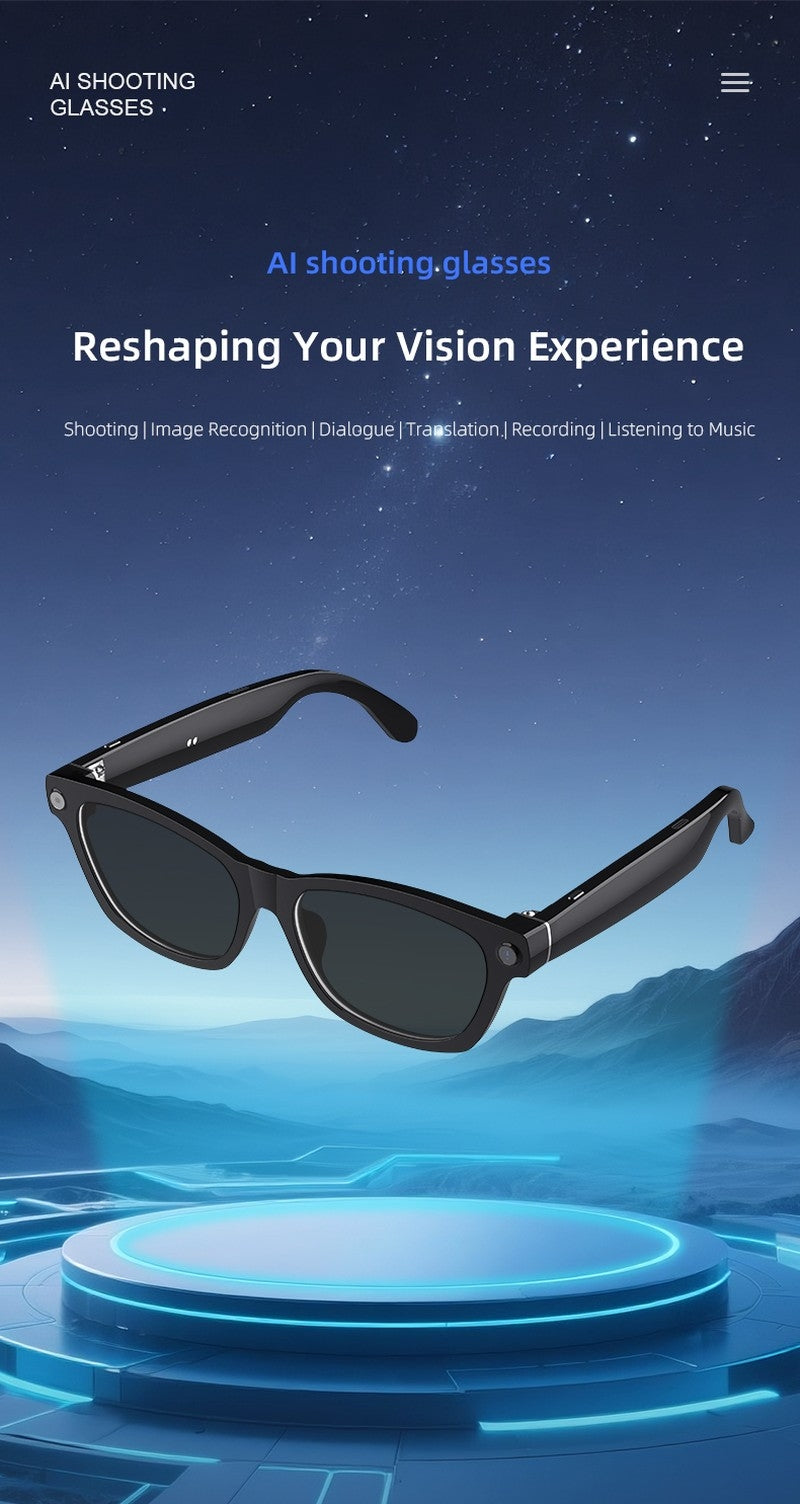 AI Smart Shooting Glasses | Multifunctional Audio Video Recording Sunglasses