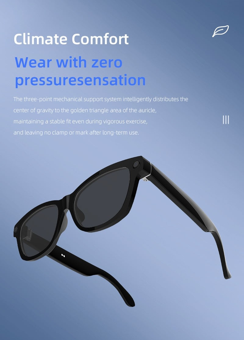 AI Smart Shooting Glasses | Multifunctional Audio Video Recording Sunglasses