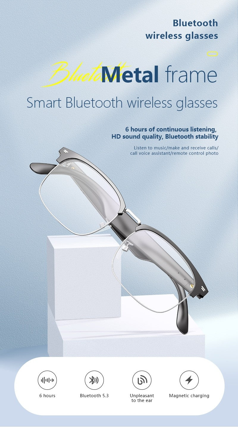 Touch Control Smart Bluetooth Glasses with Multi Functions