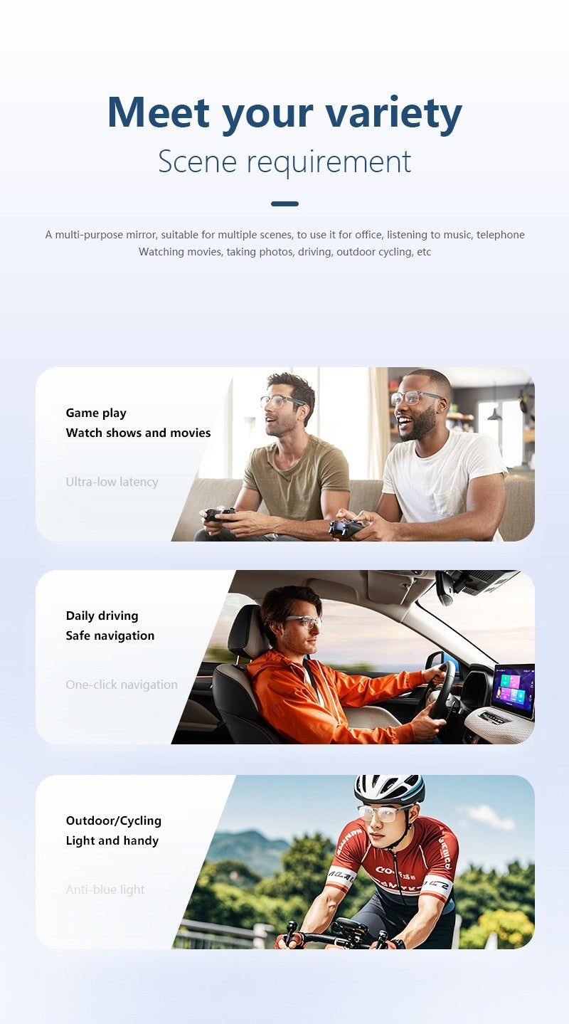 Touch Control Smart Bluetooth Glasses with Multi Functions