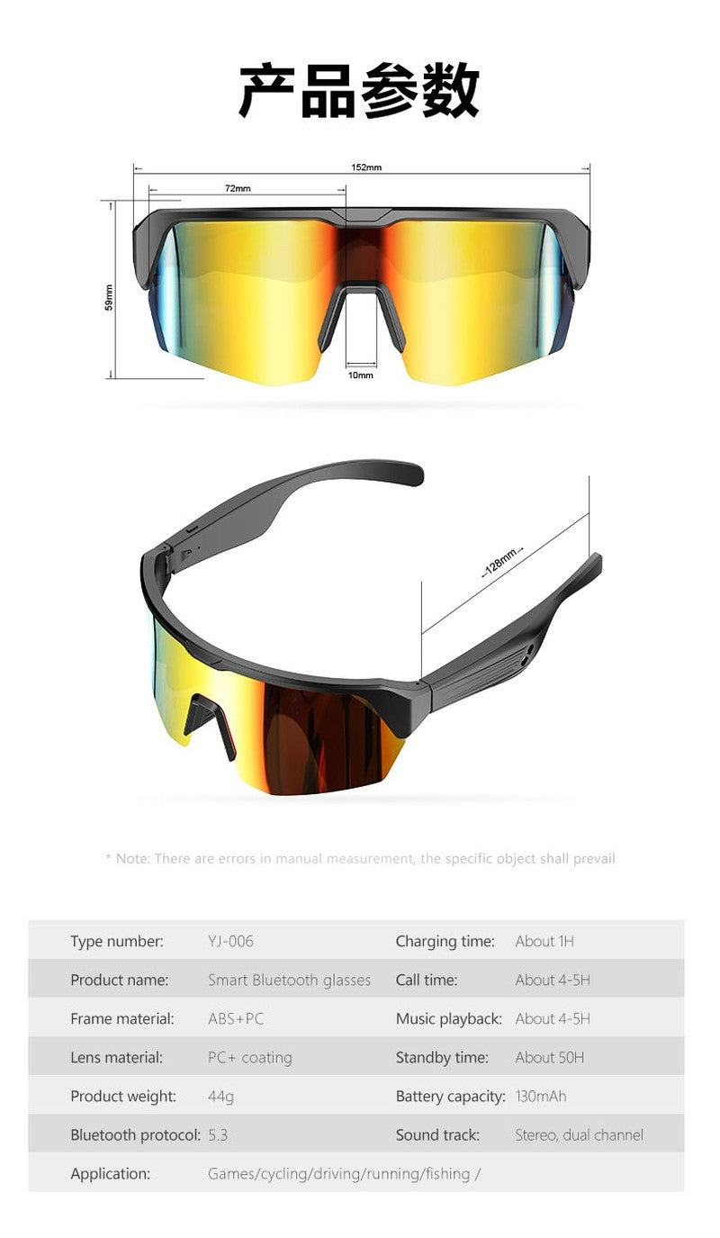 Ergonomic Sports Bluetooth Sunglasses for All Outdoor Activities